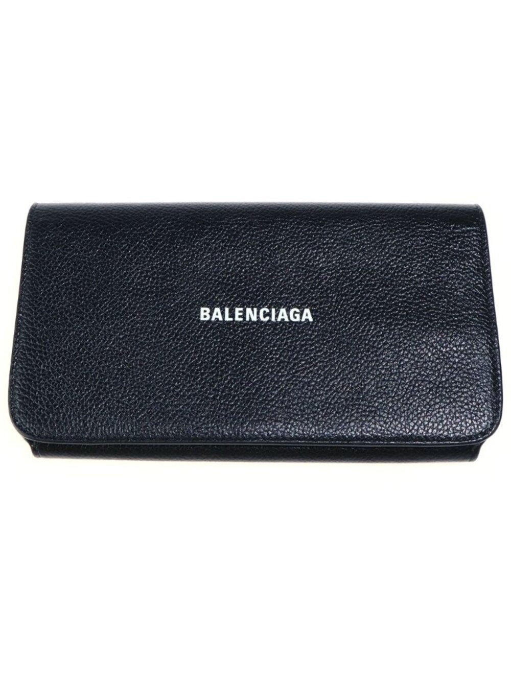 Balenciaga Flap Mini Cross Belt Bag Chain Black Leather Gold